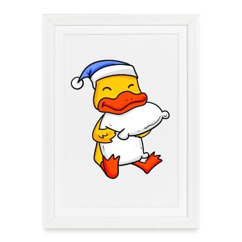 Duck Baby - Framed poster (27 × 37 cm) - white - Front