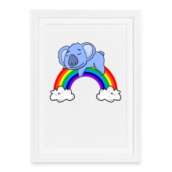 Rainbow Koala - Framed poster (27 × 37 cm) - white - Front