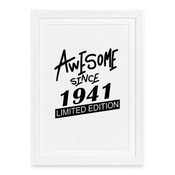 1941 - Né en 1941 - Fantastique depuis 1941 - Affiche encadrée (27 × 37 cm) - blanc - Devant
