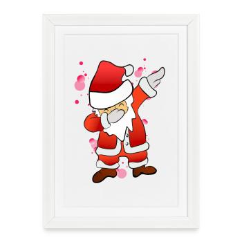 Dabbing Nicholas - Affiche encadrée (27 × 37 cm) - blanc - Devant