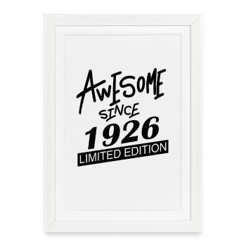 1926 - Né en 1926 - Fantastique depuis 1926 - Affiche encadrée (27 × 37 cm) - blanc - Devant