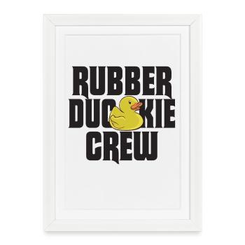 Canard en caoutchouc Équipage de canard en caoutchouc - Affiche encadrée (27 × 37 cm) - blanc - Devant