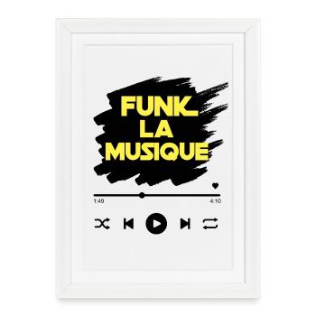 Funk la Musique - Affiche encadrée (27 × 37 cm) - blanc - Devant