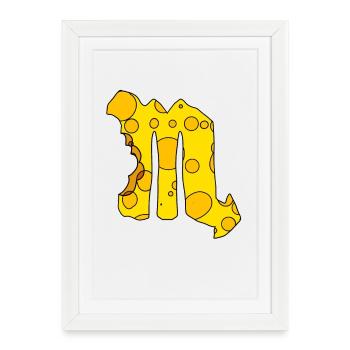 Signe du zodiaque Scorpion - Affiche encadrée (27 × 37 cm) - blanc - Devant