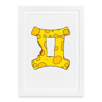 Signe du zodiaque Gémeaux - Affiche encadrée (27 × 37 cm) - blanc - Devant