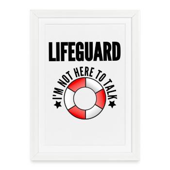 LIFEGUARD - Rettungsschwimmer - Framed poster (27 × 37 cm) - white - Front