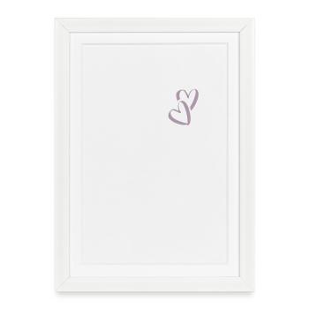 Cœur Cœurs AmourEux Deux Cœurs Poche - Affiche encadrée (27 × 37 cm) - blanc - Devant