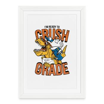 Dino 1st Class Crush - Framed poster (27 × 37 cm) - white - Front