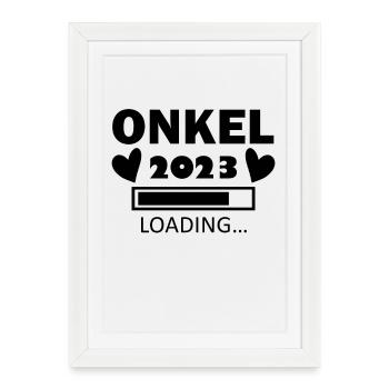 Onkel 2023 Loading - Gerahmtes Poster (27 × 37 cm) - Weiß - Vorne
