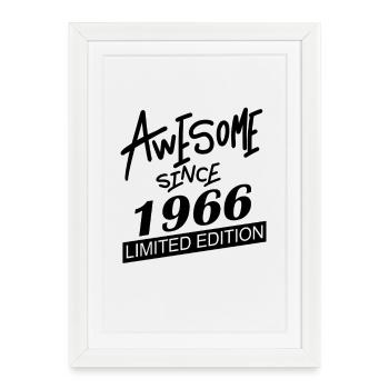 1966 - Né en 1966 - Affiche encadrée (27 × 37 cm) - blanc - Devant