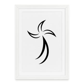 Hermine Celtic Bretagne - Affiche encadrée (27 × 37 cm) - blanc - Devant