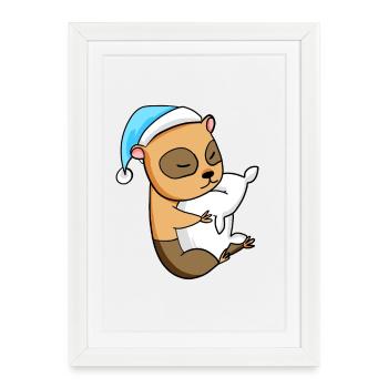 Cochon d’Inde Bébé - Affiche encadrée (27 × 37 cm) - blanc - Devant