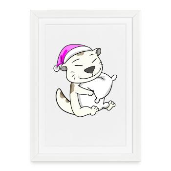 Cat cat breed Devon Rex - Framed poster (27 × 37 cm) - white - Front