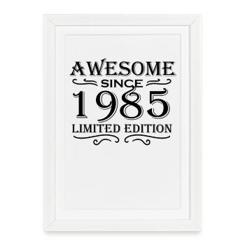 1985 - Né en 1985 - Affiche encadrée (27 × 37 cm) - blanc - Devant