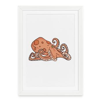 Octopus Octopus - Affiche encadrée (27 × 37 cm) - blanc - Devant