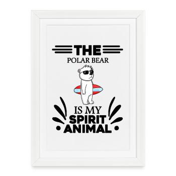 Polar Bear Polar Bear Bear - Framed poster (27 × 37 cm) - white - Front