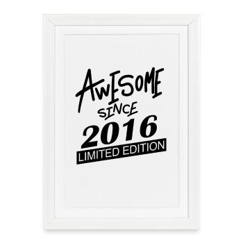2016 - Millésime 2016 - Affiche encadrée (27 × 37 cm) - blanc - Devant