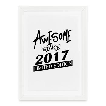 2017 - Millésime 2017 - Affiche encadrée (27 × 37 cm) - blanc - Devant