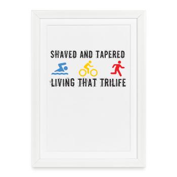 Rasé et effilé Vivant cette trivie - Affiche encadrée (27 × 37 cm) - blanc - Devant