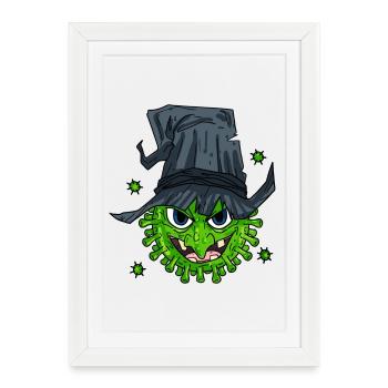 Virus de la sorcière - Affiche encadrée (27 × 37 cm) - blanc - Devant