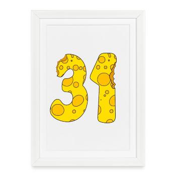 31 years old - 31st birthday present - 1931 - Framed poster (27 × 37 cm) - white - Front
