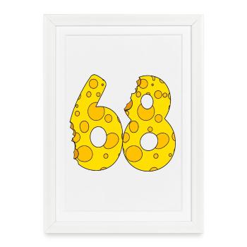 68 ans - Cadeau de 68e anniversaire - 1968 - Affiche encadrée (27 × 37 cm) - blanc - Devant