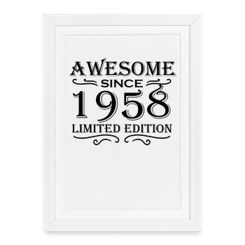 1958 - Born 1958 - Framed poster (27 × 37 cm) - white - Front