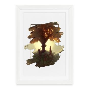 Arbre de vie - Affiche encadrée (27 × 37 cm) - blanc - Devant