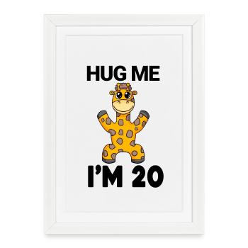20 ans - 20 ans - câlin - Affiche encadrée (27 × 37 cm) - blanc - Devant
