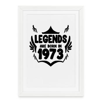 1973 - Born 1973 - Framed poster (27 × 37 cm) - white - Front