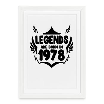 1978 - Born 1978 - Framed poster (27 × 37 cm) - white - Front