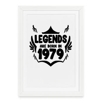 1979 - Né en 1979 - Affiche encadrée (27 × 37 cm) - blanc - Devant