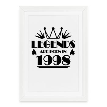 1998 - Born 1998 - Framed poster (27 × 37 cm) - white - Front