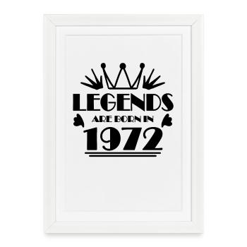 1972 - Né en 1972 - Affiche encadrée (27 × 37 cm) - blanc - Devant