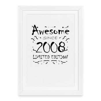 2008 - Vintage 2008 - Fantastic since 2008 - Framed poster (27 × 37 cm) - white - Front