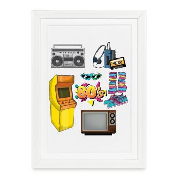 Retro Special 80s Objects 1980s - Framed poster (27 × 37 cm) - white - Front