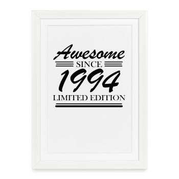 1994 - Né en 1994 - Fantastique depuis 1994 - Affiche encadrée (27 × 37 cm) - blanc - Devant