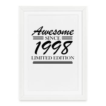 1998 - Born 1998 - Fantastic since 1998 - Framed poster (27 × 37 cm) - white - Front