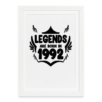 1992 - Affiche encadrée (27 × 37 cm) - blanc - Devant