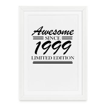 1999 - Né en 1999 - Fantastique depuis 1999 - Affiche encadrée (27 × 37 cm) - blanc - Devant