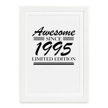 1995 - Né en 1995 - Fantastique depuis 1995 - Affiche encadrée (27 × 37 cm) - blanc - Devant