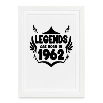 1962 - Né en 1962 - Affiche encadrée (27 × 37 cm) - blanc - Devant