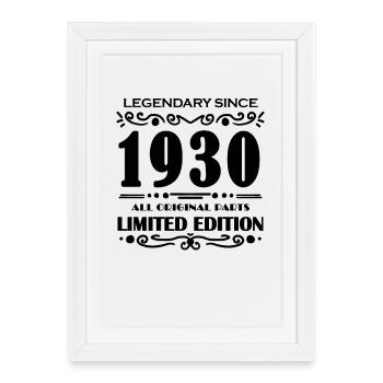 1930 - Framed poster (27 × 37 cm) - white - Front