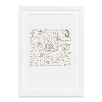 40th birthday for math teachers and math nerds - Framed poster (27 × 37 cm) - white - Front
