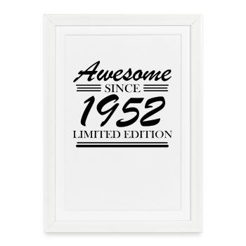 1952 - born 1952 - year of birth 1952 - Framed poster (27 × 37 cm) - white - Front