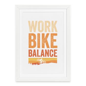 Mountain Bike MTB Work Bike Balance for bikers - Framed poster (27 × 37 cm) - white - Front