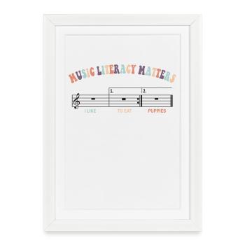 Music Literacy Matters - Framed poster (27 × 37 cm) - white - Front