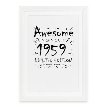 1959 - Né en 1959 - Fantastique depuis 1959 - Affiche encadrée (27 × 37 cm) - blanc - Devant