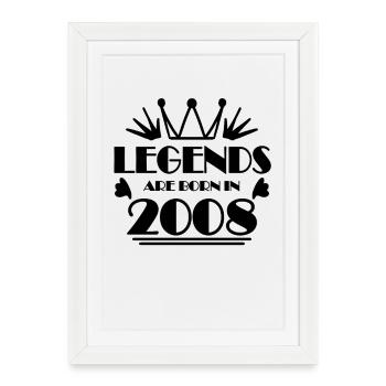 2008 - Born 2008 - Framed poster (27 × 37 cm) - white - Front