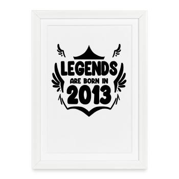 2013 - vintage 2013 - year of construction 2013 gift - Framed poster (27 × 37 cm) - white - Front